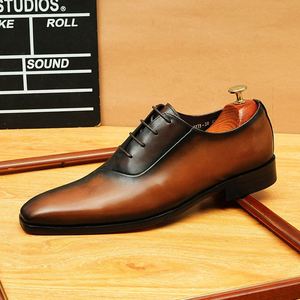 Zapatos de Hombre de Alta Gama, Últimos Modelos, Zapatos Oxford de Vestir de Cuero con Cordones, Zapatos Formales para Hombre, Venta al Por Mayor - Product Image 4