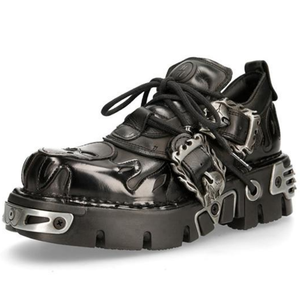 Dropshipping con Logo Personalizado Novedad 2022 Zapatillas de Diseñador Estilo Punk Unisex Gótico Oscuro Metal para Hombre con Plataforma Gruesa - Product Image 1