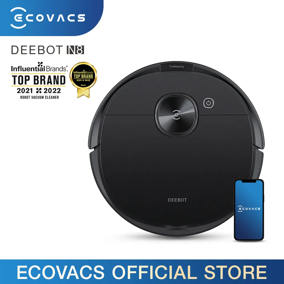 ECOVACS DEEBOT N8 Black Best Powerful Wet And Dry Robot Vacuum Cleaner