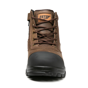 DF1208 Top Layer Nubuck Steel Toe for Boots Anti-Smash Anti-Puncture Work Safety Side Zipper Wear-Resistant Anti-Slip Summer - Product Image 3