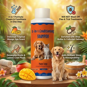Champú 2 en 1 para Perros con Fórmula <span class=keywords><strong>de</strong></span> Manteca <span class=keywords><strong>de</strong></span> Karité y Avena, Acondicionador Natural, Suavizante y Abrillantador del Pelaje, Marca Privada - Product Image 1