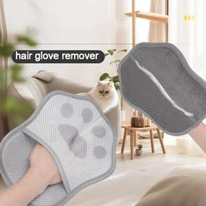 Guantes Electrostáticos Reutilizables de Poliéster de 5 Dedos para Quitar Pelo de Mascotas, Fáciles de Usar, Estilo Lindo para el Cuidado de Mascotas - Product Image 3