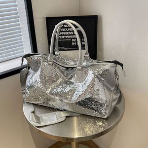 Nueva moda Pu cuero Flash equipaje bolsa impermeable gran capacidad gimnasio bolsas portátil viaje bolsa de lona para mujeres - Product Image 2