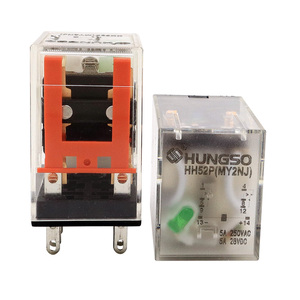 HH52P MY2 MY2NJ MY2N-GS <span class=keywords><strong>2on</strong></span> 2off 5A 8-PIN DC12V DC24V DC220V AC24V AC36V AC110V AC220V AC380V รีเลย์กําลังสูง - Product Image 2