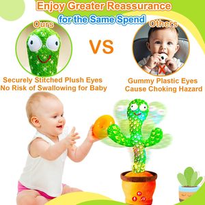 Juguete de Cactus Bailarín Interactivo con Función de Repetición de Canciones, de Felpa Súper Suave de Algodón PP, Fácil de Limpiar, Alivia el Estrés, Carga USB - Product Image 3