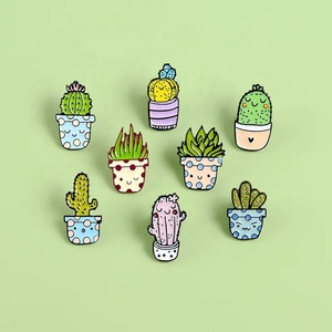 Vente en gros épingles à plantes Metalicos <span class=keywords><strong>forme</strong></span> de poterie broches en alliage découpées à l'emporte-pièce détachée conception de succulentes de cactus personnalisé - Product Image 4