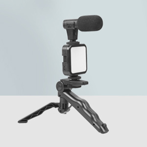 Mini micrófono de transmisión vlogging de alta calidad, Kit portátil de vídeo para Smartphone, luz LED para Vlog, cámara de fotografía, youtube - Product Image 6