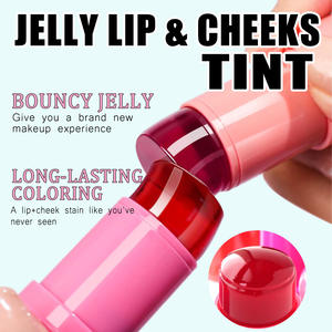 Etiqueta privada vegana duradera a prueba de agua al por mayor agua de refrigeración labio mejilla Rosa bálsamo brillo gelatina tinte mancha colorete palo - Product Image 4