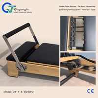 Machine de Pilates pliable en bois de chêne avec pieds en bois, équipement de fitness peu encombrant pour la maison et le studio