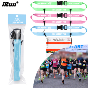Ceinture porte-dossard de course réglable et élastique <span class=keywords><strong>IRun</strong></span> avec logo personnalisé pour marathon, triathlon et compétitions - Product Image 1