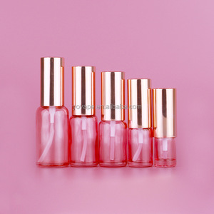 Dispensazione Premium profumo di olio per il corpo 5ml 10ml 15ml 30ml 50ml 100ml <span class=keywords><strong>1</strong></span> <span class=keywords><strong>oz</strong></span> spruzzatore in oro rosa pompa per nebbia sottile bottiglia di vetro rosa - Product Image 1