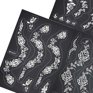 Pochoirs de tatouage au henné imprimés en sérigraphie, motifs ajourés, autocollants pour peinture temporaire sur main et corps, modèle de tatouage imperméable - Product Image 4
