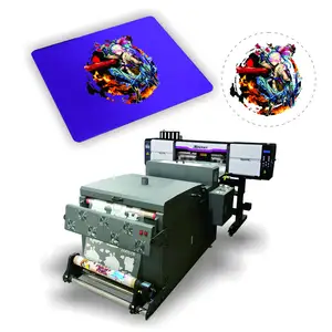 롤 DTF 잉크젯 프린터 I3200 헤드 DTF T 셔츠 천 스티커 의류 인쇄기