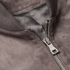 Veste bomber en daim de haute qualité pour homme, mode décontractée, sur mesure, vente en gros - Product Image 6