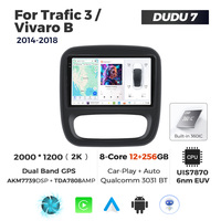 Reproductor Multimedia MEKEDE DUDU7 con Carplay y Android Auto, Navegación GPS para Renault Trafic 3 y Opel Vivaro B 2014-2018