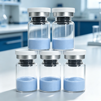 Poudre lyophilisée bleue de haute pureté à 99 %, poudre de peptide de cuivre GHK-CU, tripeptide de cuivre-1, matière première de qualité cosmétique, usine