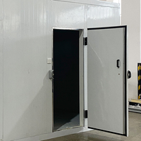 Cámara Frigorífica Industrial para Supermercados con Estantes, Puerta de Vidrio Abatible, Cámara Fría de 2 a 8 Grados para Tiendas de Conveniencia
