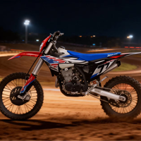 Nouvelle Offre Spéciale NB300 Moto Tout-Terrain à Démarrage Électrique, Monocylindre 4 Temps 300cc 26CV Refroidie par Eau, Bleu+Rouge, 80km/h, Puissance Tout-Terrain