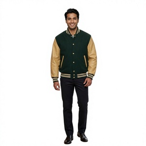 Blousons universitaires personnalisés pour hommes 2025 à manches longues en cuir et laine, dernières créations, motif camouflage sur le devant, vente en gros, toile - Product Image 1