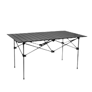 Outdoor Mesh Folding Long <b>Table</b> Rectangular Portable Multi Functional Camping <b>Barbecue</b> Picnic Egg Roll <b>Table</b> - Product Image 1