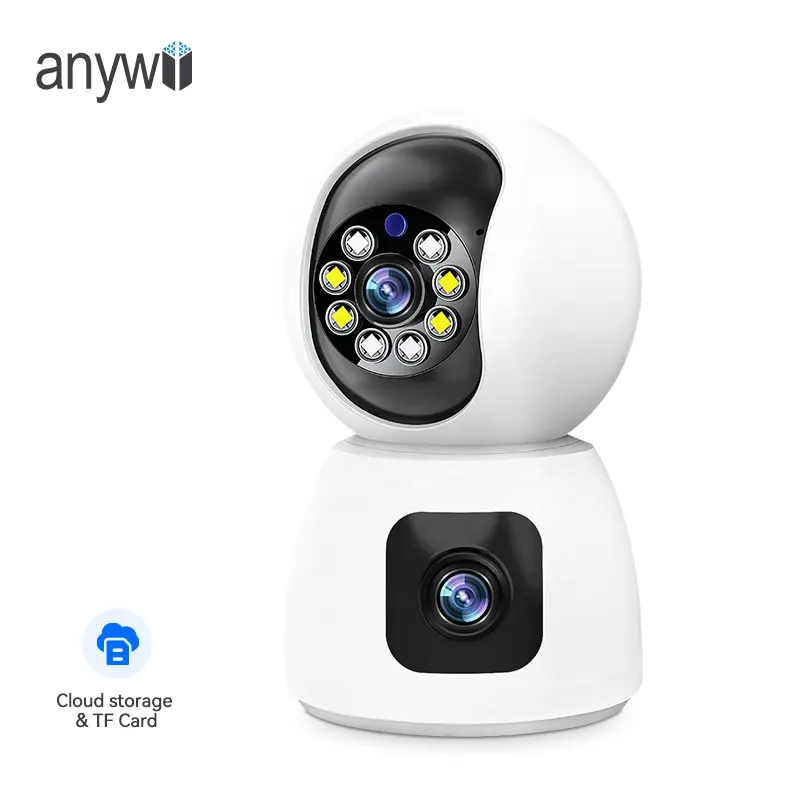 Anywii Nachtsicht-IP-Kamera Bestseller Amazon Cloud Smart Baby phone mit Kamera und Audio Sirene Dual Lens WIFI Camer