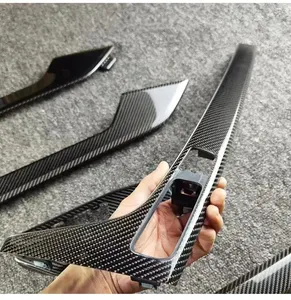 7pcs Carbon Fiber Gear Shift Decor <b>Frame</b> Interior Door Panel Trim for Audi A4 B9 <b>A5</b> S5 S4 2017-2025 Car Interior Accessories - Product Image 1