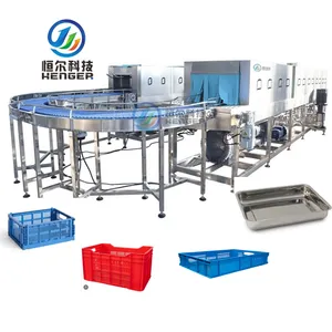 Stainless Steel crate Washer High Pressure basket washing Machine for Cleaning Plastic Baskets