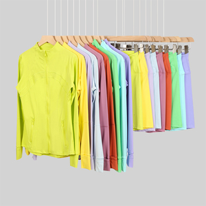Con logo 1:1 Esattamente come il marchio originale, Set da donna con giacca a collo alto e pantaloncini, in tessuto morbido come il burro, per yoga e fitness - Product Image 6