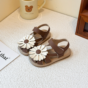 Sandales Fleur Tournesol pour Filles – Nouvelles Chaussures de Princesse Polyvalentes à Bout Couvert pour l'Été et la Plage Décontractée - Product Image 4