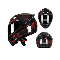 Casco de Motocicleta Profesional de Fibra de Carbono Real, Casco de Carreras Ligero Integral, Homologado por el DOT, Casco de Seguridad de Alto Rendimiento