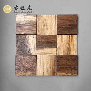 3D Surface <strong>3x3</strong> Huge Square Shape Wood Mosaic <strong>Tiles</strong> for Interior Luxury Design Bedroom Wall Kitchen Wall Decoration - Product Image 1