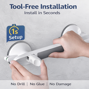 No Drill <strong>Suction</strong> Grab Bar Bathroom Safety <strong>Handle</strong> Anti-Slip <strong>Shower</strong> <strong>Handle</strong> for Elderly Toilet Support - Product Image 5