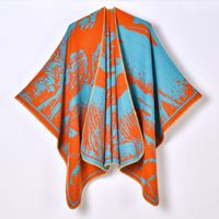 Capes en cachemire pour femmes, style européen, motif unique, double face, triangle, bordure à aiguilles, 130*150cm, ponchos d'hiver