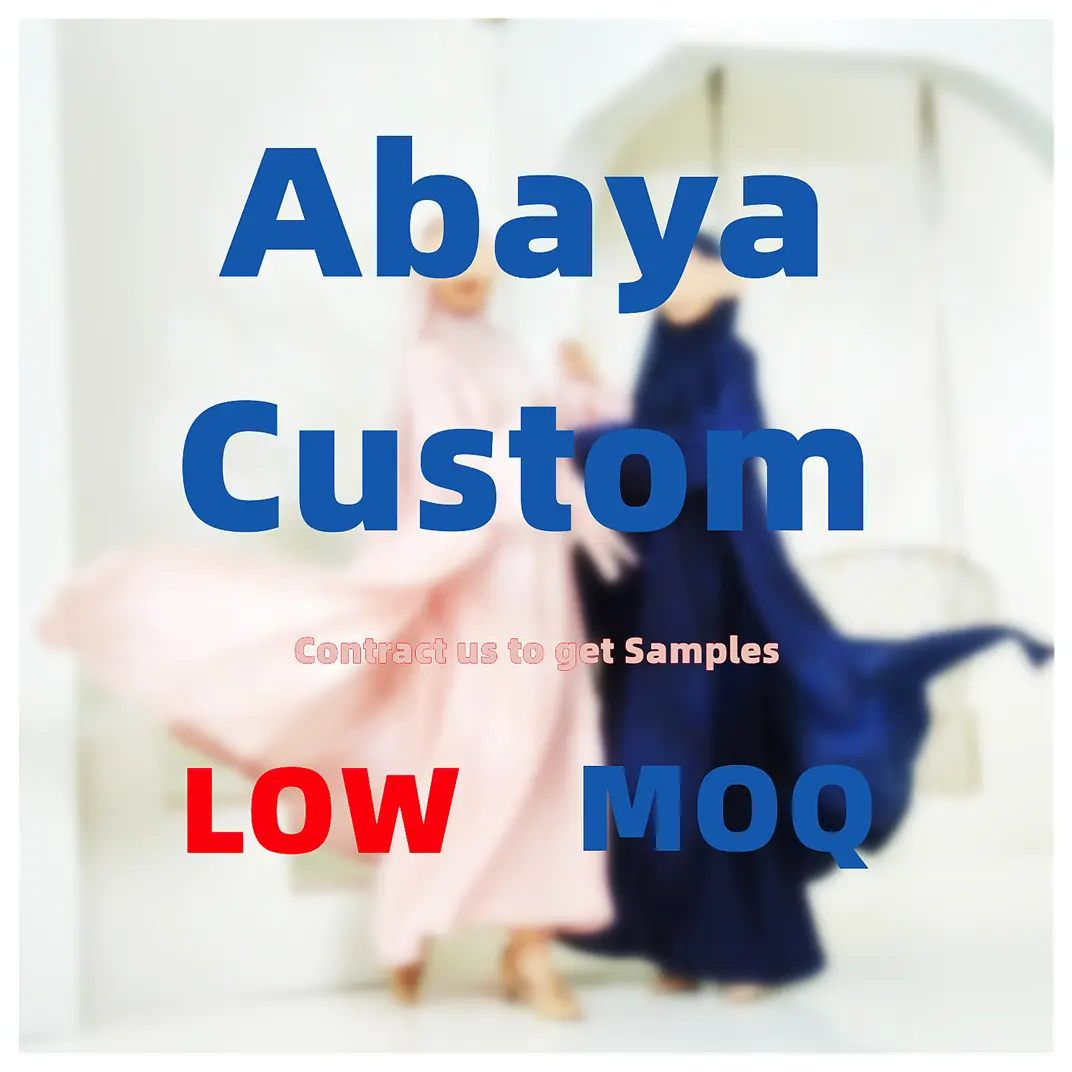 OEM ODM 의류 제조 사용자 정의 Abaya 낮은 MOQ 고품질 의류 두바이 카타르 Abayas 디자인 이슬람 오픈 Abaya