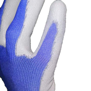 Pantalla táctil Uso sensible del teléfono Guantes de trabajo de seguridad de poliéster recubiertos de PU azul Guantes - Product Image 5