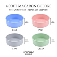 Moule à gâteau en silicone professionnel de 6 pouces, couleurs tendance, antiadhésif, écologique, compatible four, pour gâteau éponge et chiffon