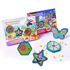 Diy Soft Silica Pegboard Hama Beads Boxed 5mm Soft Pieces Suit Keychain No Need To Ironing Fuse Beads Perler Beads For Girls