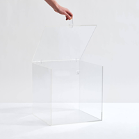 Vente en gros Perspex facile à ouvrir couvercle boîte de rangement en acrylique avec couvercle boîtes de rangement en acrylique carrées transparentes personnalisées