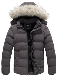 Мужское зимнее пальто с капюшоном теплая куртка-пуховик Утепленная стеганая куртка - Product Image 5