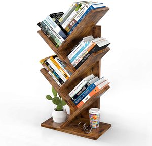 Librería Infantil de Madera MDF Marrón al por Mayor, Librería <span class=keywords><strong>Pequeña</strong></span> Tipo Árbol, Mueble de Esquina para Dormitorio, Librería de Escritorio de Madera - Product Image 1