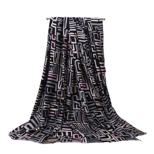 ผ้าพันคอไหมคอตตอนสองด้านขายส่ง ลายตารางเขาวงกตแบบมินิมอลสำหรับฤดูหนาว ขนาด 180x90 ซม. ผ้าคลุมไหลอุ่นๆ สำหรับผู้หญิง - Product Image 2