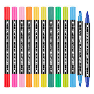 12色双记号笔笔细点艺术记号笔双尖彩色笔成人着色手刻字书写规划器套装 - Product Image 2