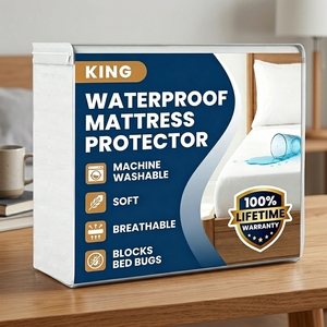 Vente en gros de draps housse pour lit king double d'hôtel couvre-lit respirant pour la peau housse de protection imperméable pour matelas - Product Image 1
