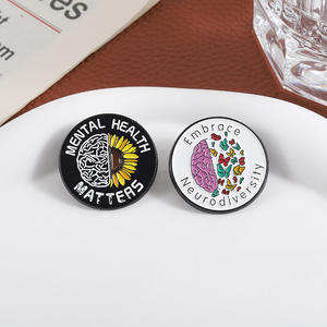 Pin <span class=keywords><strong>de</strong></span> solapa esmaltado al por mayor con diseño <span class=keywords><strong>de</strong></span> cerebro para la salud mental, para campañas <span class=keywords><strong>de</strong></span> concienciación, decoración <span class=keywords><strong>de</strong></span> oficina, graduación para estudiantes <span class=keywords><strong>de</strong></span> psicología - Product Image 6