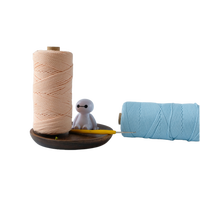 Cordon rond en coton pur Ropemate 2,5 mm pour crochet, fabrication artisanale de sacs, bijoux, tricot