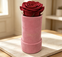 Boîtes cadeaux personnalisées en or et rose, rondes, à motif floral, pour la Saint-Valentin, avec papier carton recyclé et estampage à chaud
