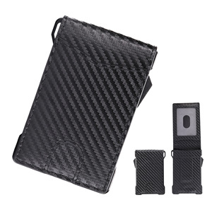 Multi Card Slot Metal Card Holder <b>RFID</b> Anti Theft <b>Wallet</b> Flip Top Bi Fold <b>For</b> <b>Men</b> Black 4 Inch Vertical Square - Product Image 5