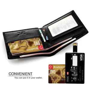 Commercio all'ingrosso Personalizzato Biglietto Da Visita Carta di Credito Forma USB Flash Disk Pen Drive 32GB