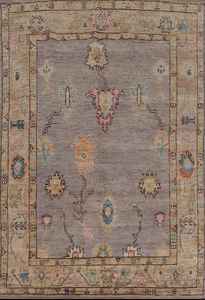 Authentic Oushak Turkish 7x10 Ft Handmade Wool Carpet Beautiful Abstract Pattern Customizable Size Vegetable Dye Area <b>Rugs</b> Sets - Product Image 6