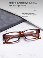 Lunettes de lecture PC unisexe anti-lumière bleue pas chères, monture noire, verres transparents, ultra-légères, tendance, pour visages en forme de losange, marque personnalisée